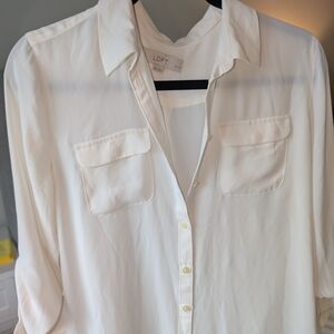 LOFT Women's White Blouse